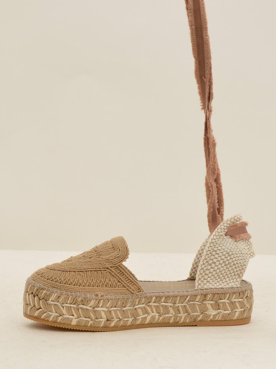sandalo a t zeppa bassa DUNE CORDELA TURRON ESPADRILLAS 