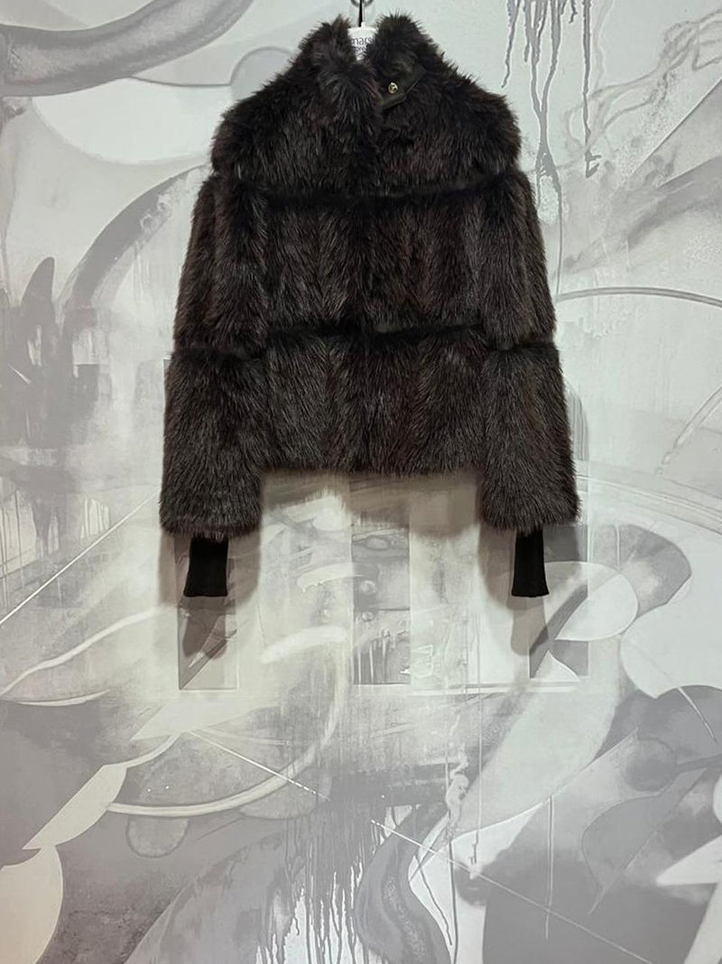 ecopelliccia giubbino 2O0174 CHOCOLATE Patrizia pepe 