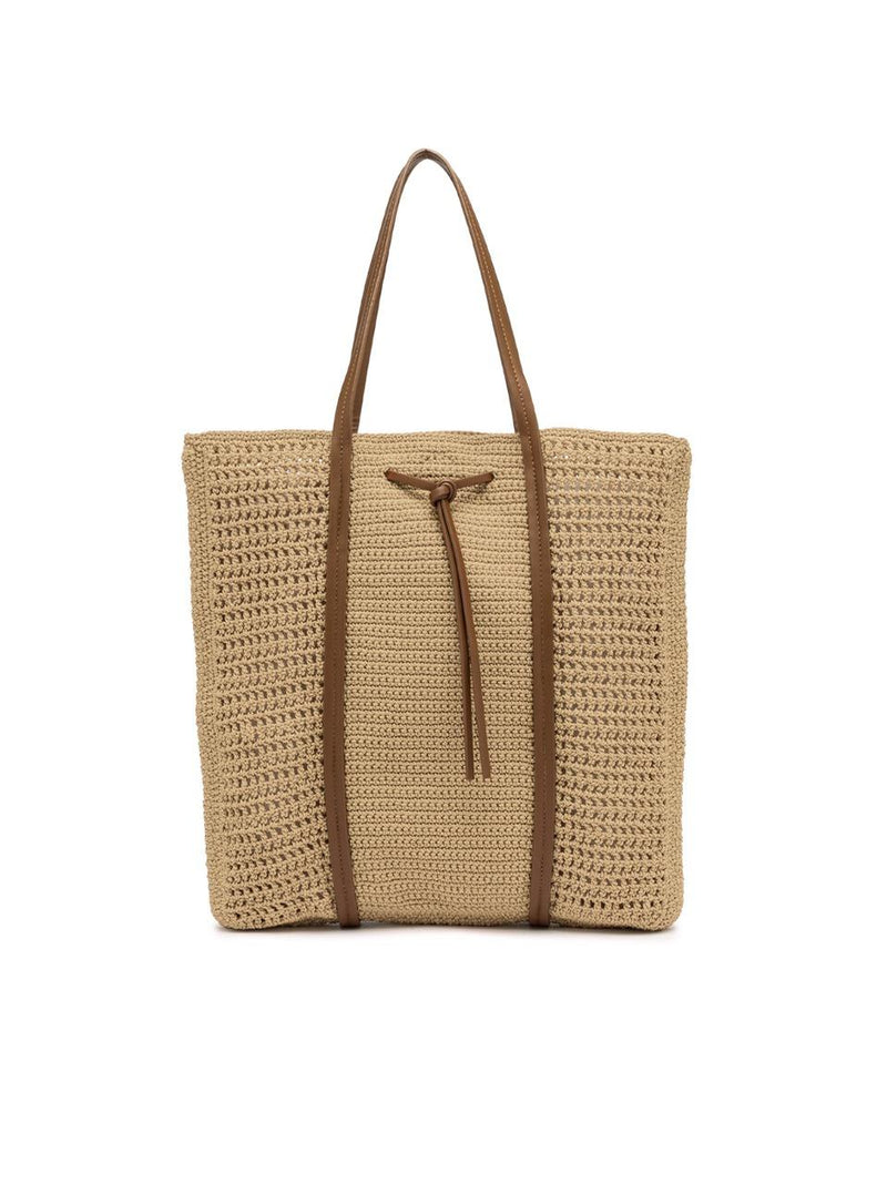 shopping verticale tessuto uncinetto BS11581 NATURALE GIANNI CHIARINI 