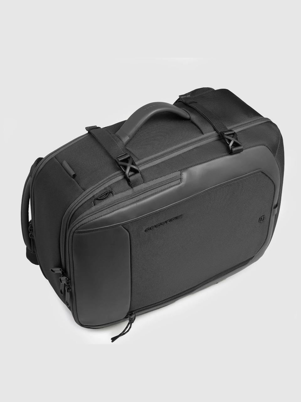 zaino viaggio tessuto riciclato e pelle CA6929S143BM NERO PIQUADRO 