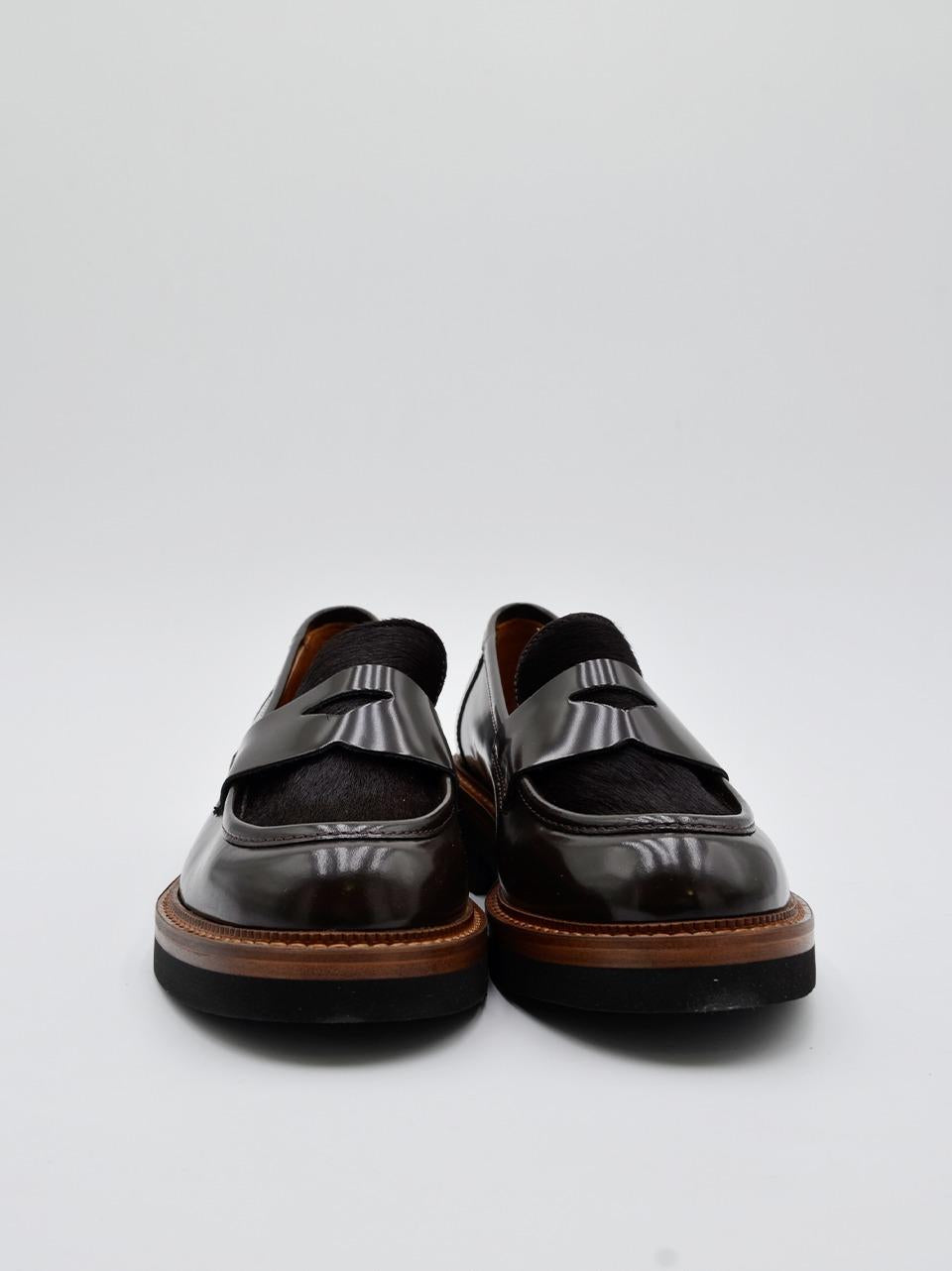 mocassino con con passante bimateriale 3276 CAFFE MAT:20 