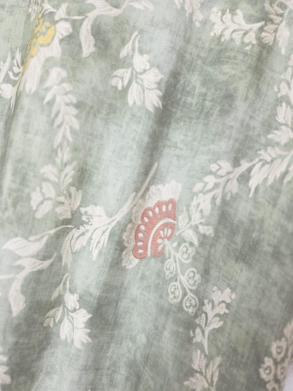 kimono lungo fantasia floreale 25288 VERDE WU' SIDE 