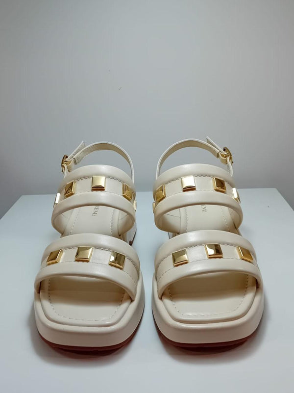 sandalo zeppa 2 fasce con accessori BL4904 BURRO BRUNO PREMI 