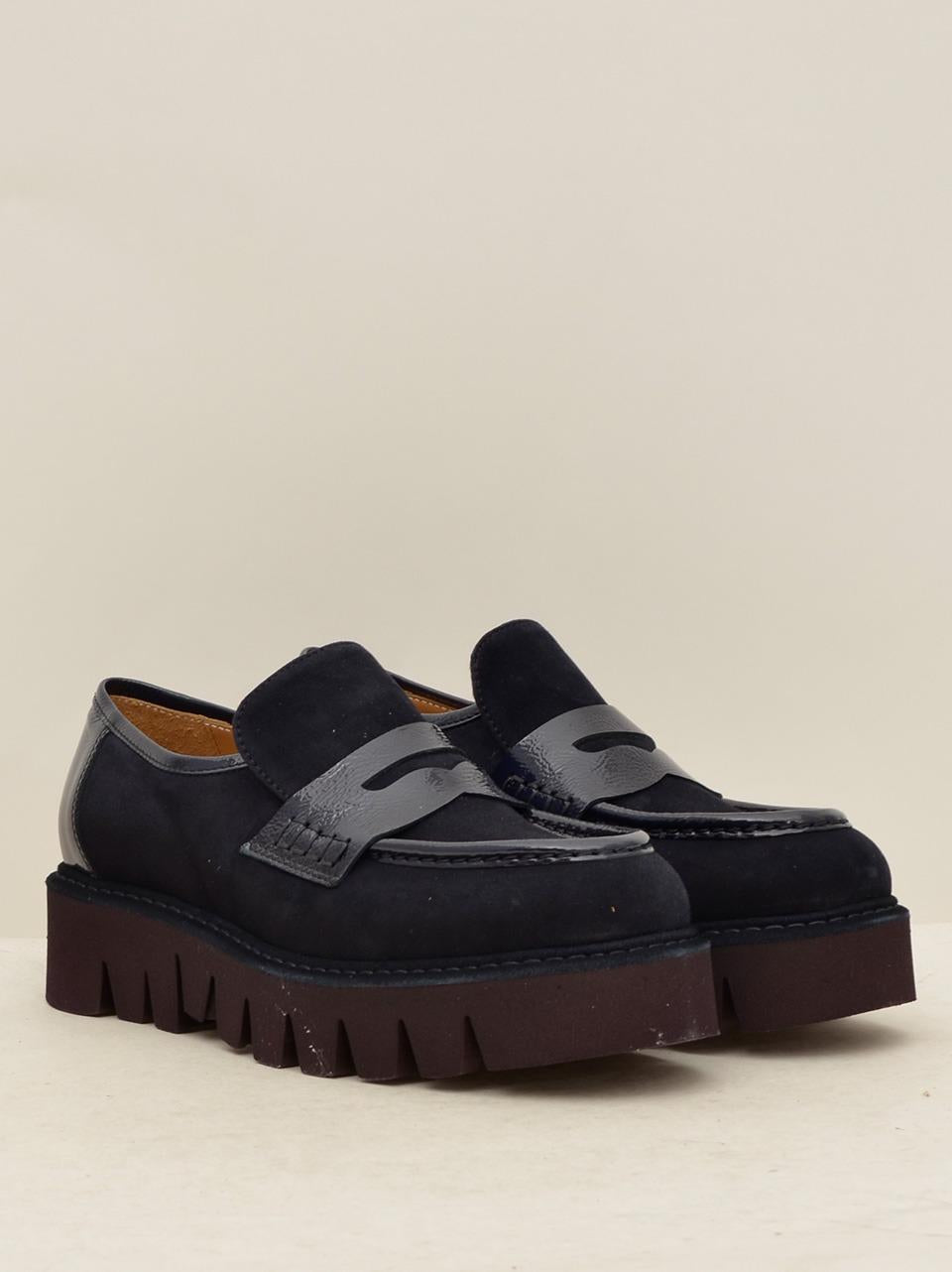 mocassino con passante I24 149 BLU MICHAEL DASS 
