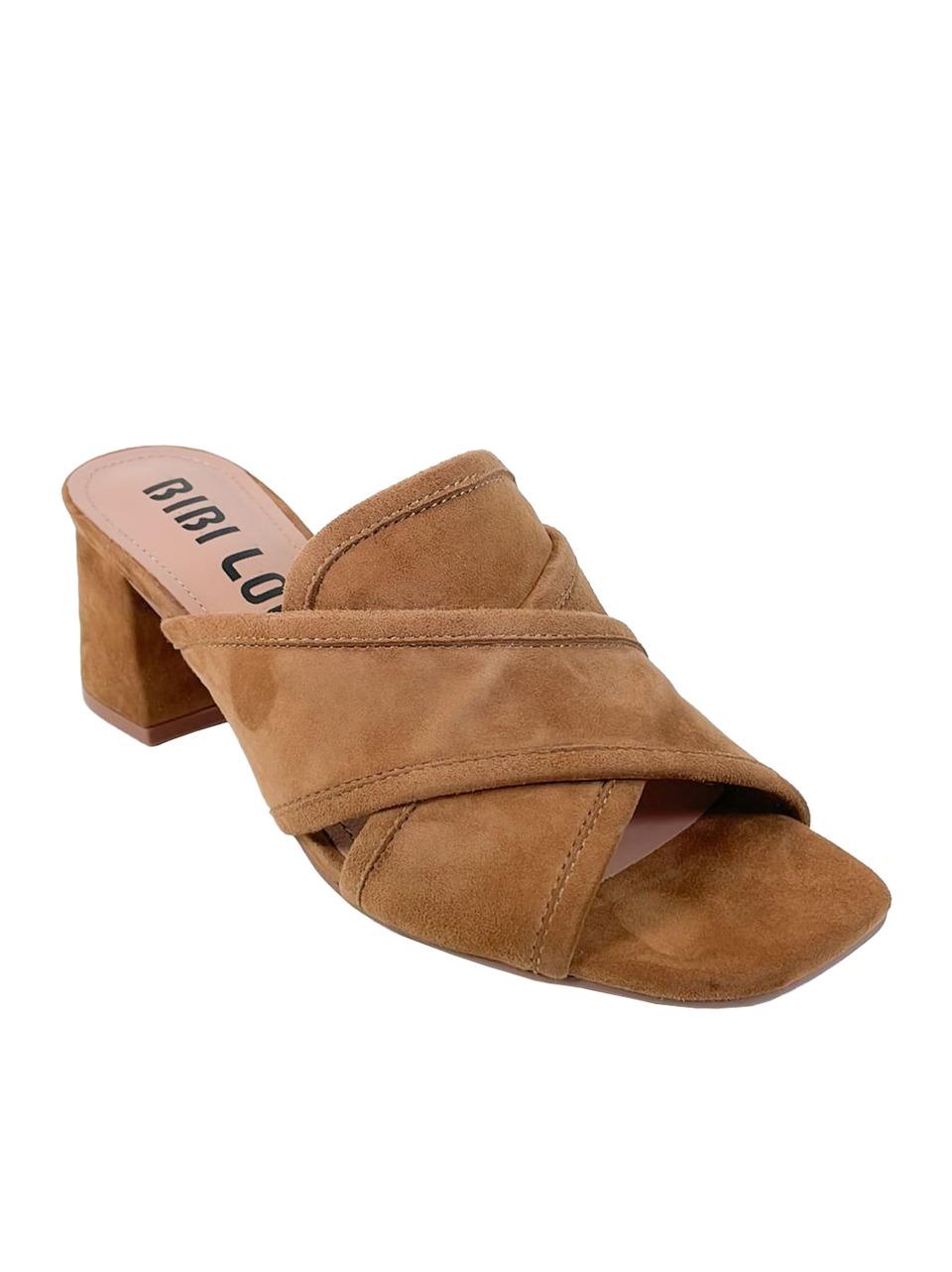 sabot tacco 50mm incrociata 509 CUOIO BIBI LOU 