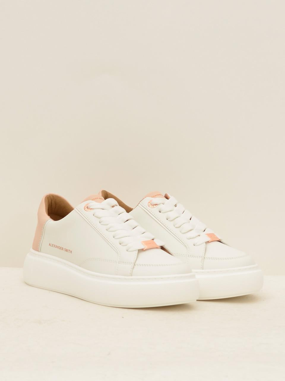 sneakers in fibra di mais 7649 BIANCO\PESCA ALEXANDER SMITH 