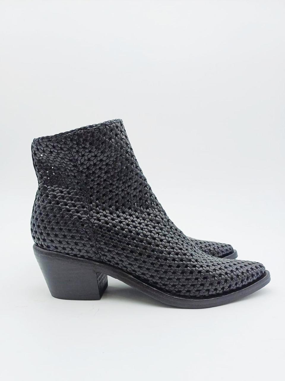 stiavetto texano intrecciato 261-303-19 NERO ZOLFO 