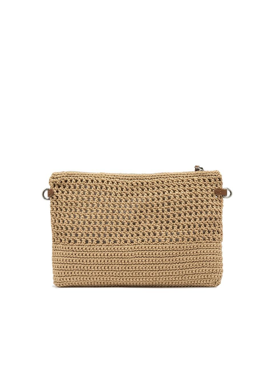 pochette tessuto uncinetto BS11580 NATURALE GIANNI CHIARINI 