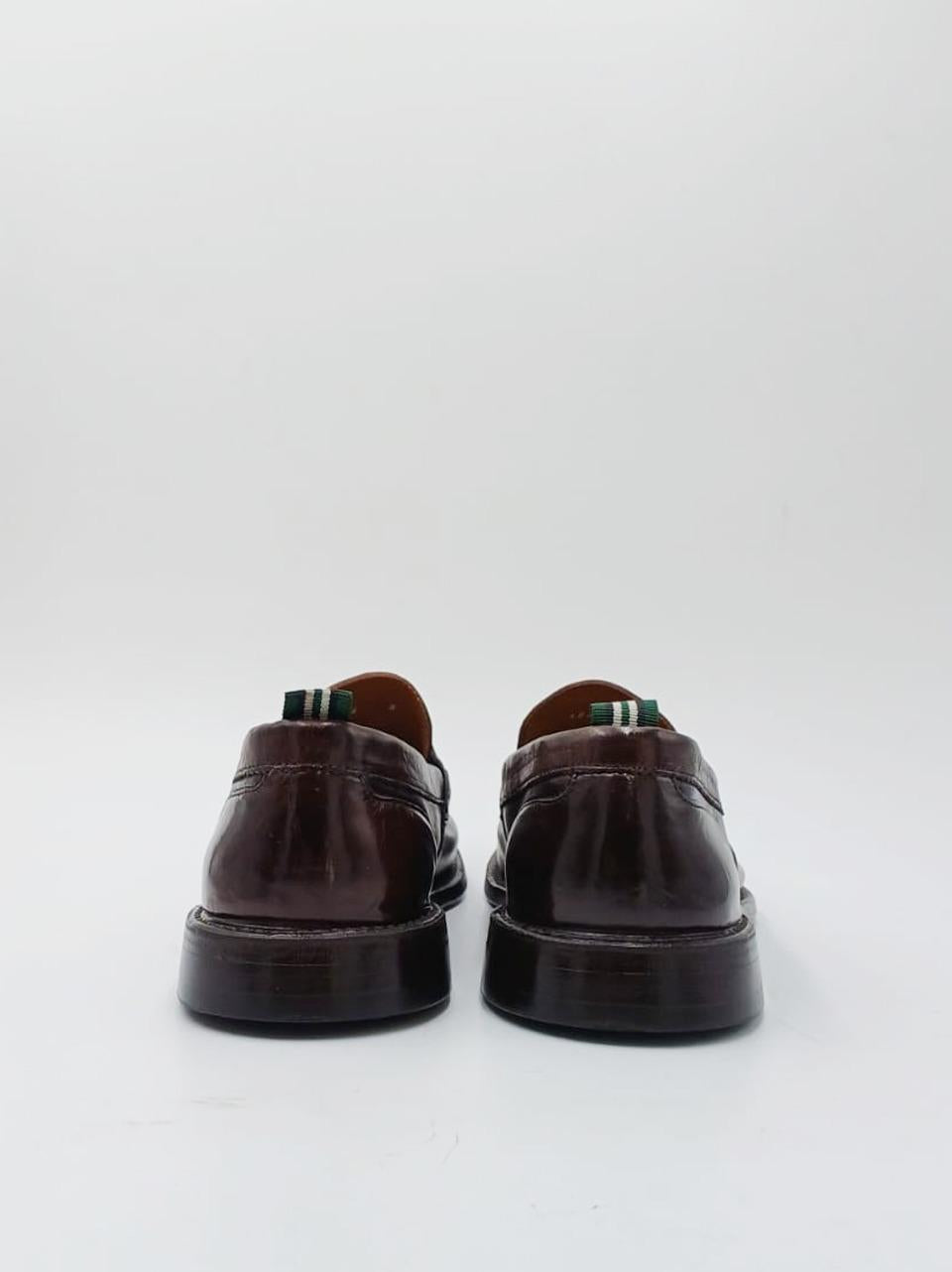 mocassino ideal  con passante  suola in cuoio 1024 MAREMMA432 GREEN GEORGE 