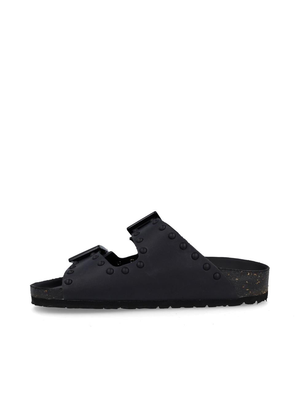 sabot 2 fascie borchiato 11THER-IB-24- NERO BioNatura 