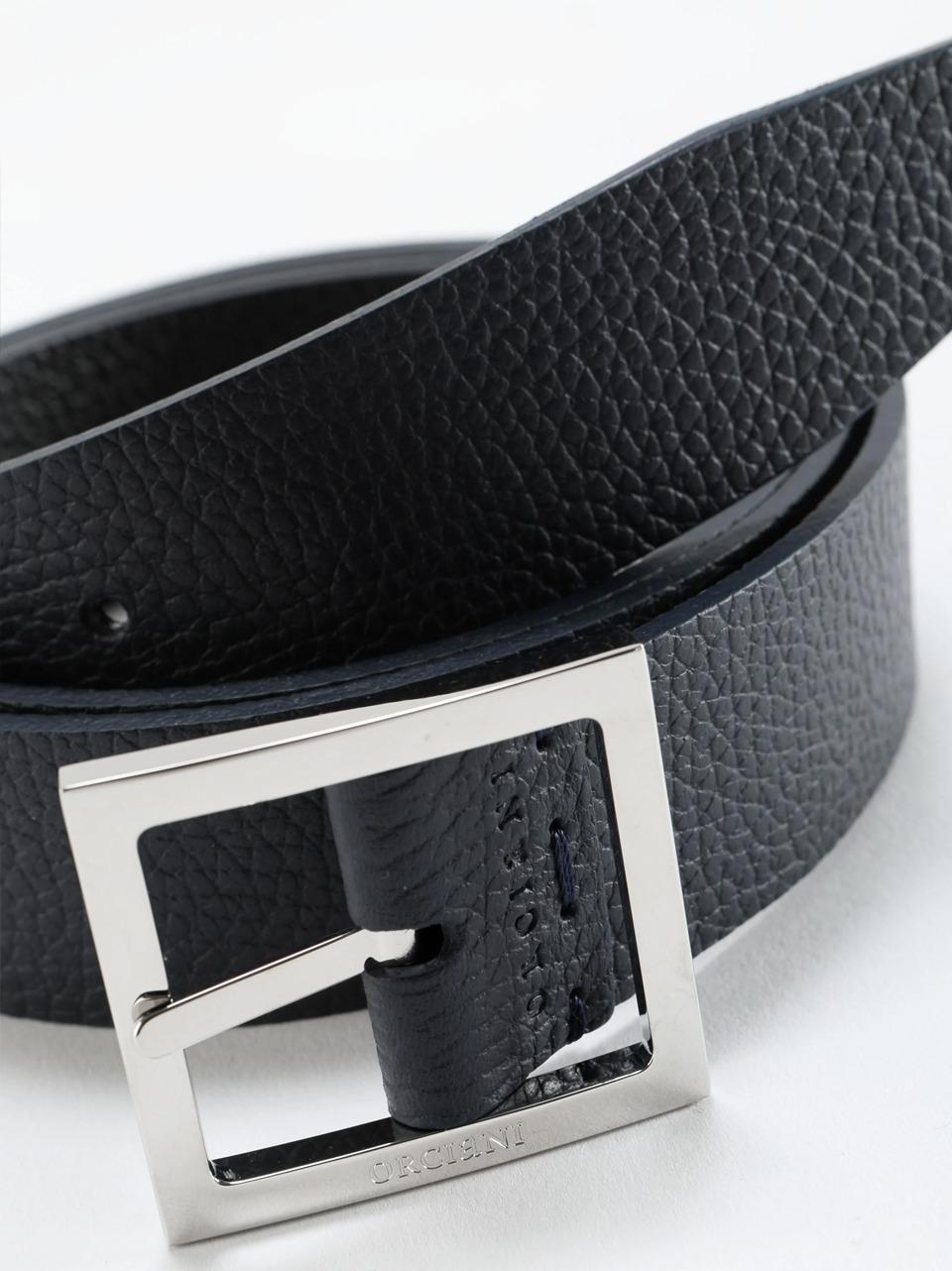 cintura in dollaro reversibile hh35 UO8311DOLLARO BLU\NERO ORCIANI 