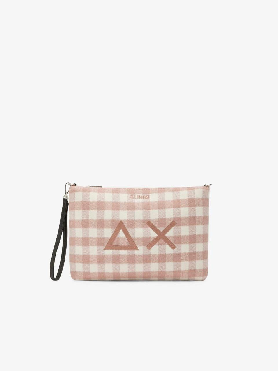 borsa pochette tartan CPX452012 ROSA SUN 68 