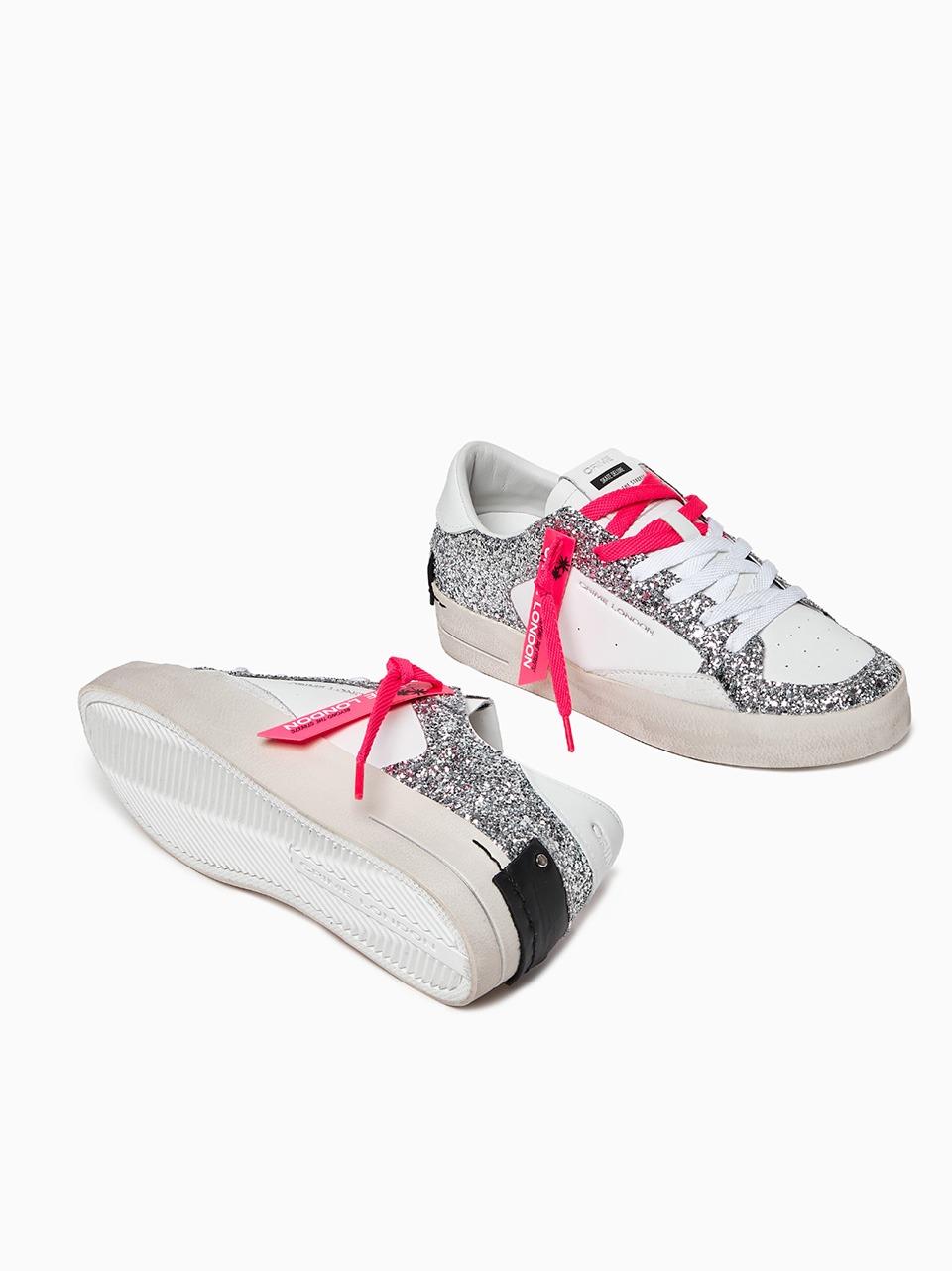sneakers skate delux 27105 BIANCO\ARGENTO CRIME LONDON 