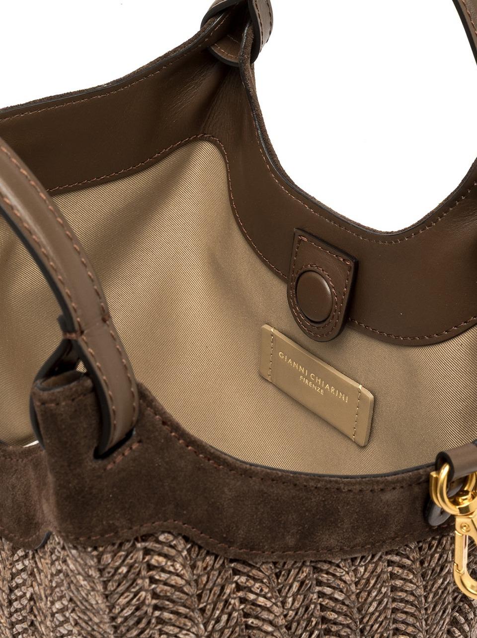 shopping dua media paglia spigata BS12339 CHOCO GIANNI CHIARINI 