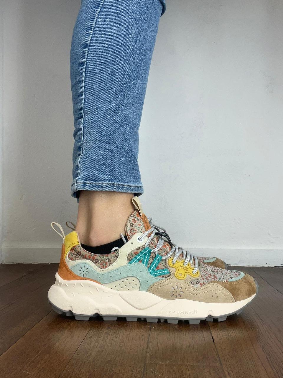 sneakers yamano3 YAMANO31G60 CHESNUT LIGHT BLU FLOWER MOUNTAIN 