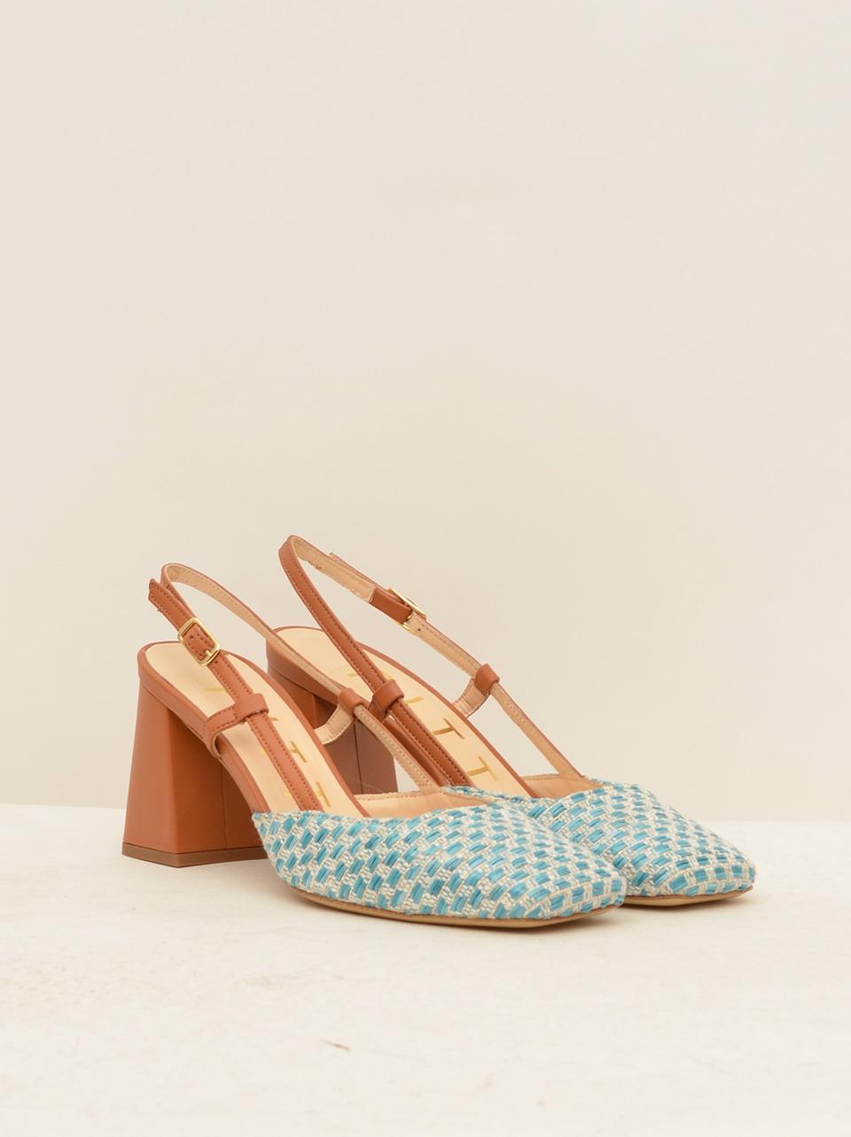 chanel rafia tacco 70 1708 TURCHESE MATTEO PITTI 
