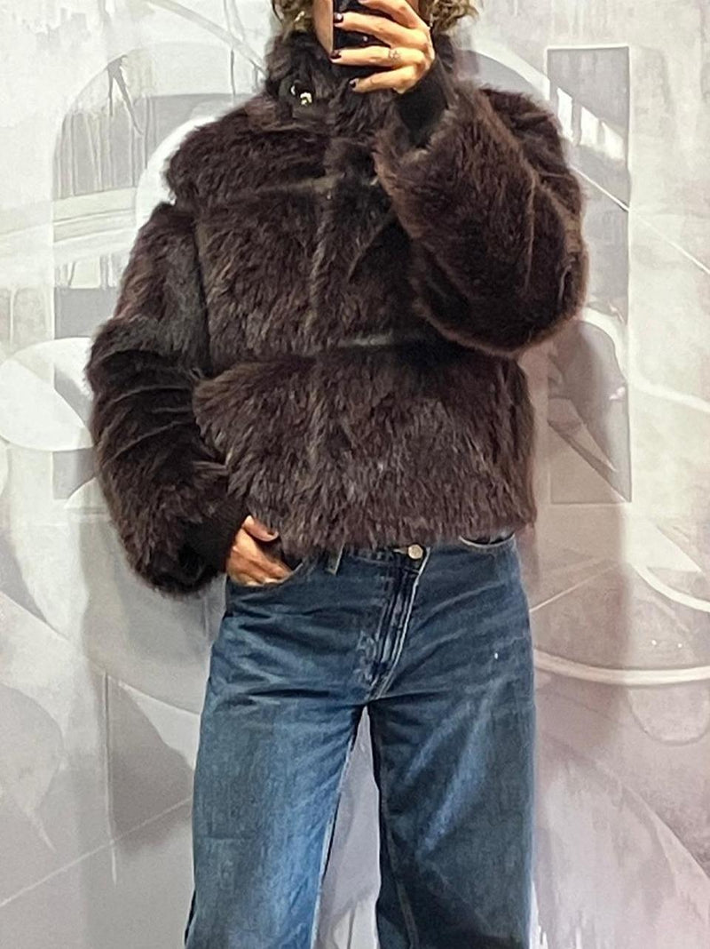 ecopelliccia giubbino 2O0174 CHOCOLATE Patrizia pepe 