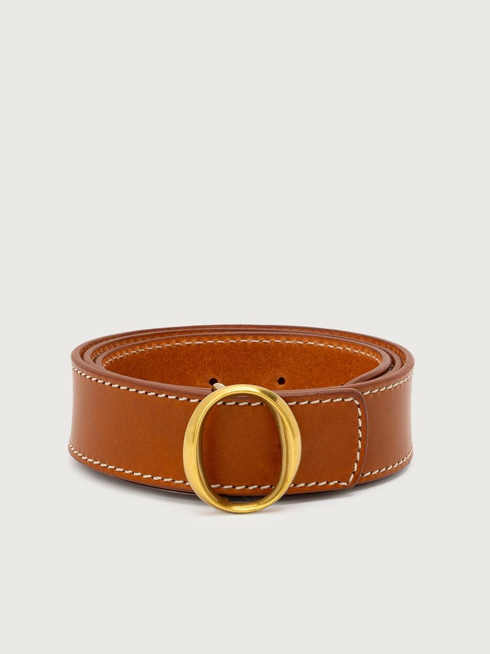 cintura impunturata h 30mm D10421 CUOIO ORCIANI 