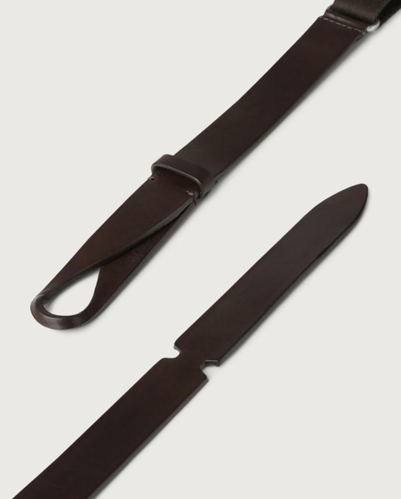 cintura nobuckle pelle e tessuto NB0001 BULTESTA DI MORO ORCIANI NOBUCKLE 