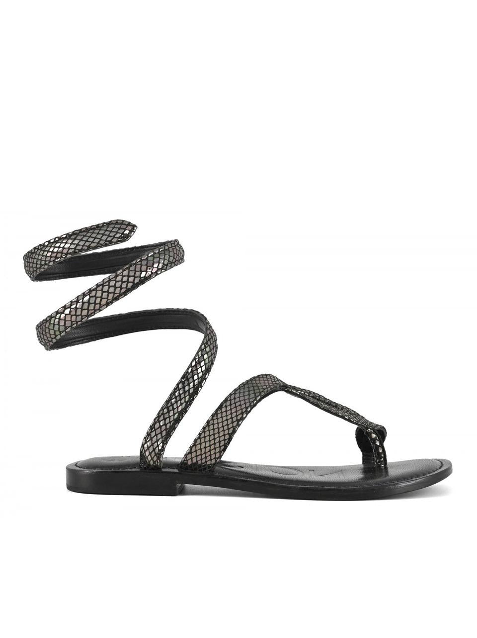 sandalo flat infradito R2250001 BLACK CB FUSION 