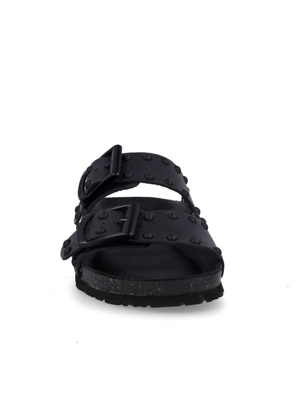 sabot 2 fascie borchiato 11THER-IB-24- NERO BioNatura 
