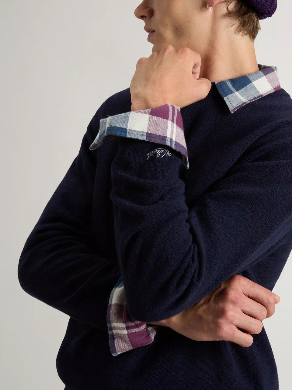 maglia lembswool CFWOKN0278MRUF0469 BL WOOLRICH 