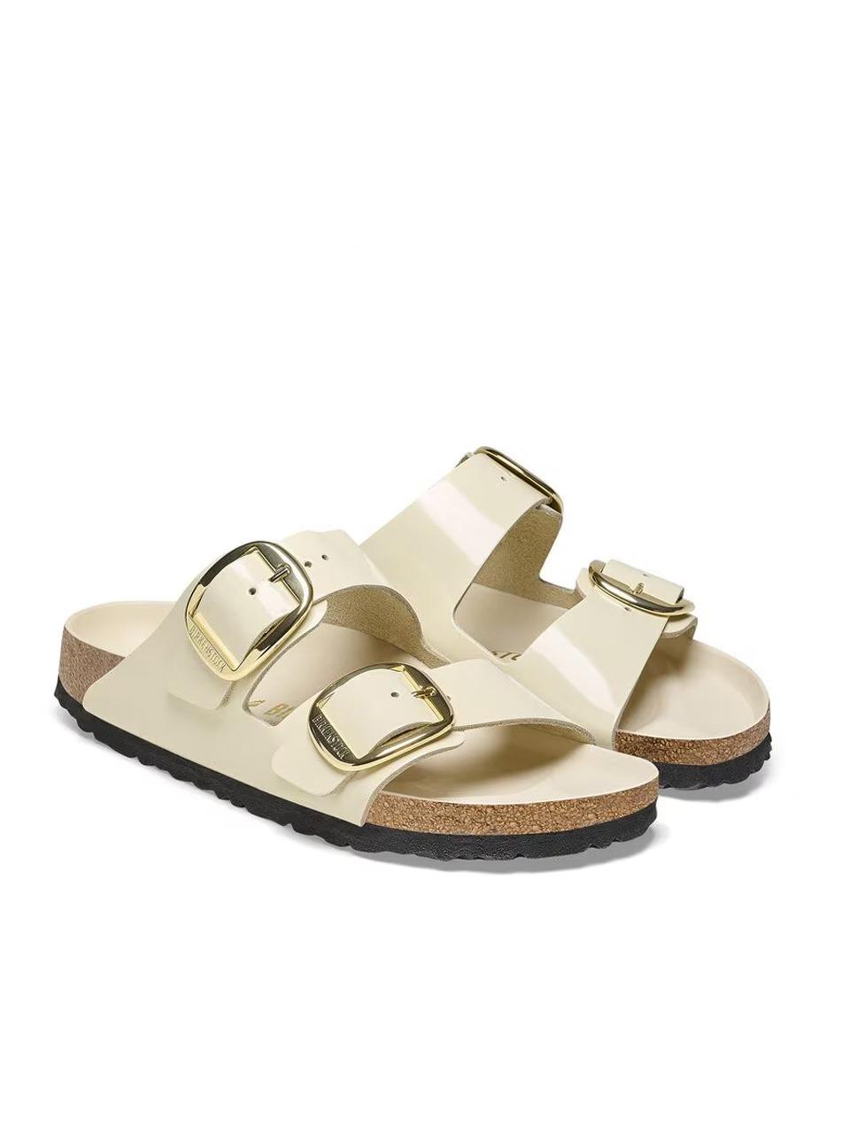 sabot arizona big buckle shine ARIZONA1026128 ECRU BIRKENSTOCK 