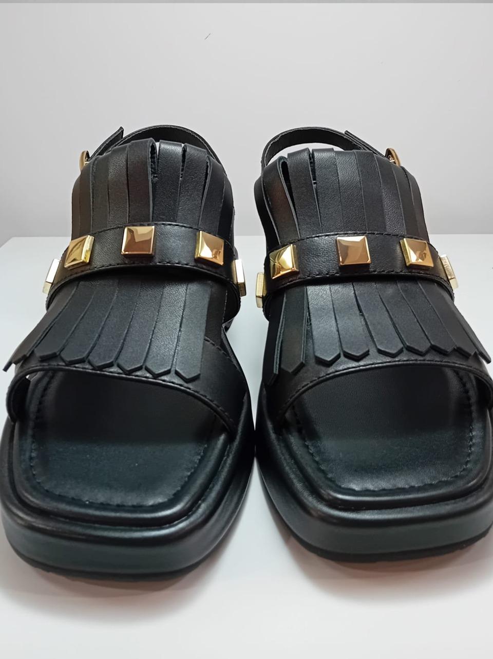 sandalo zeppa con frangia BL4903X NERO BRUNO PREMI 