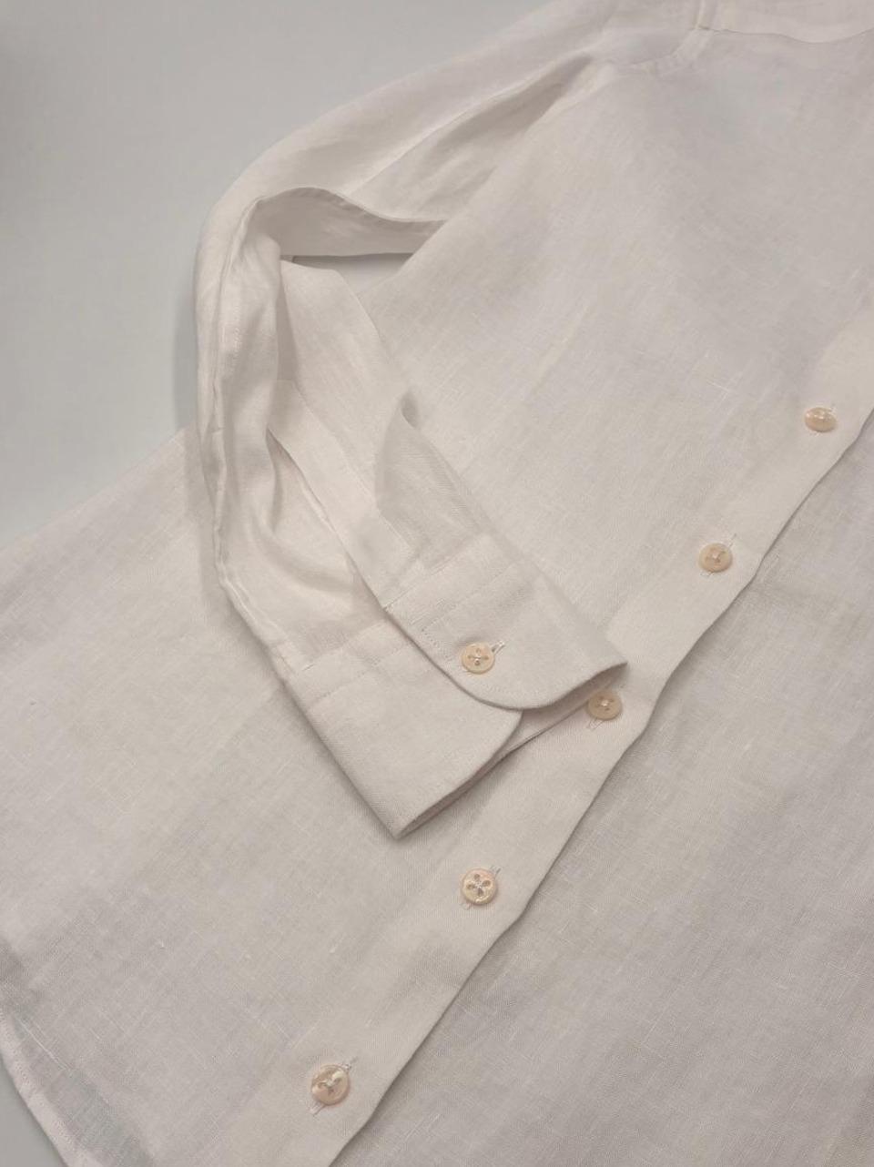 camicia in lino PAOLA D050 B BASTONCINO 