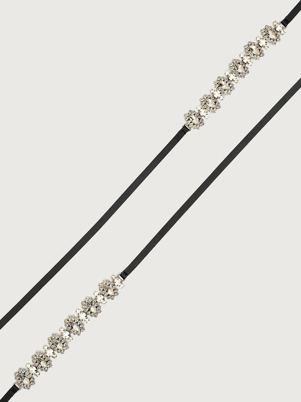 cintura crystal e pelle D10400A NERO ORCIANI 