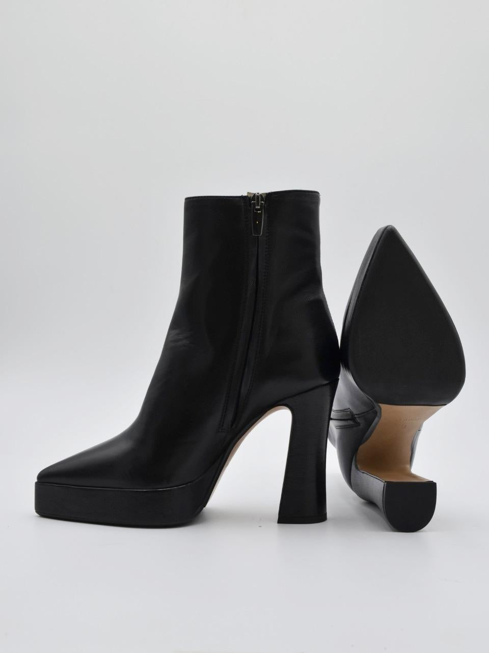 stivaletto forma sfilata con plato' 4204 NERO MATTEO PITTI 