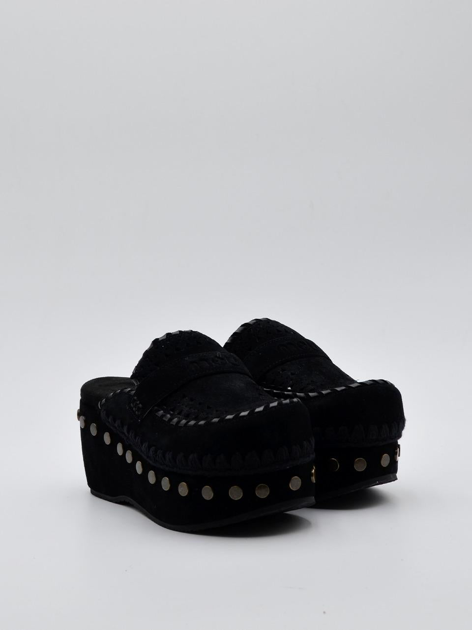 sabot con infilature 611004A NERO MOU 