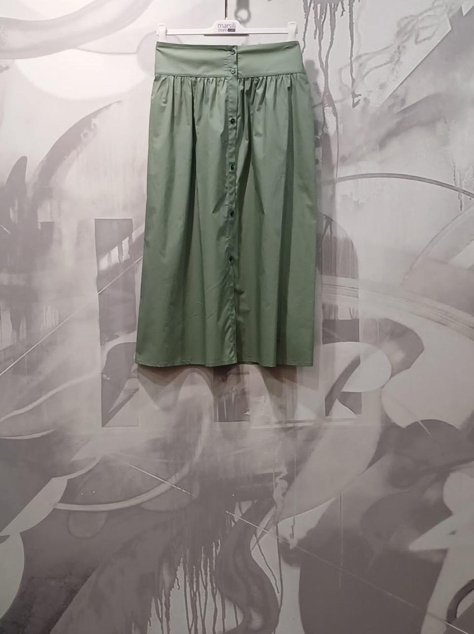 poplin skirt WWSK0060FRUT SAGE WOOLRICH 