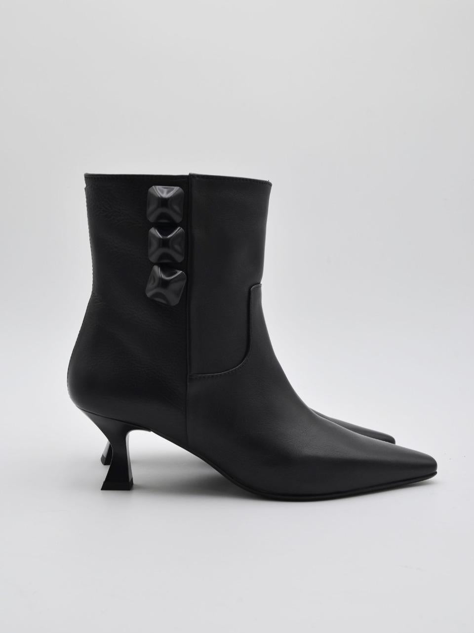 stivaletto tacco h 40mm D25126 NERO MICHAEL DASS 