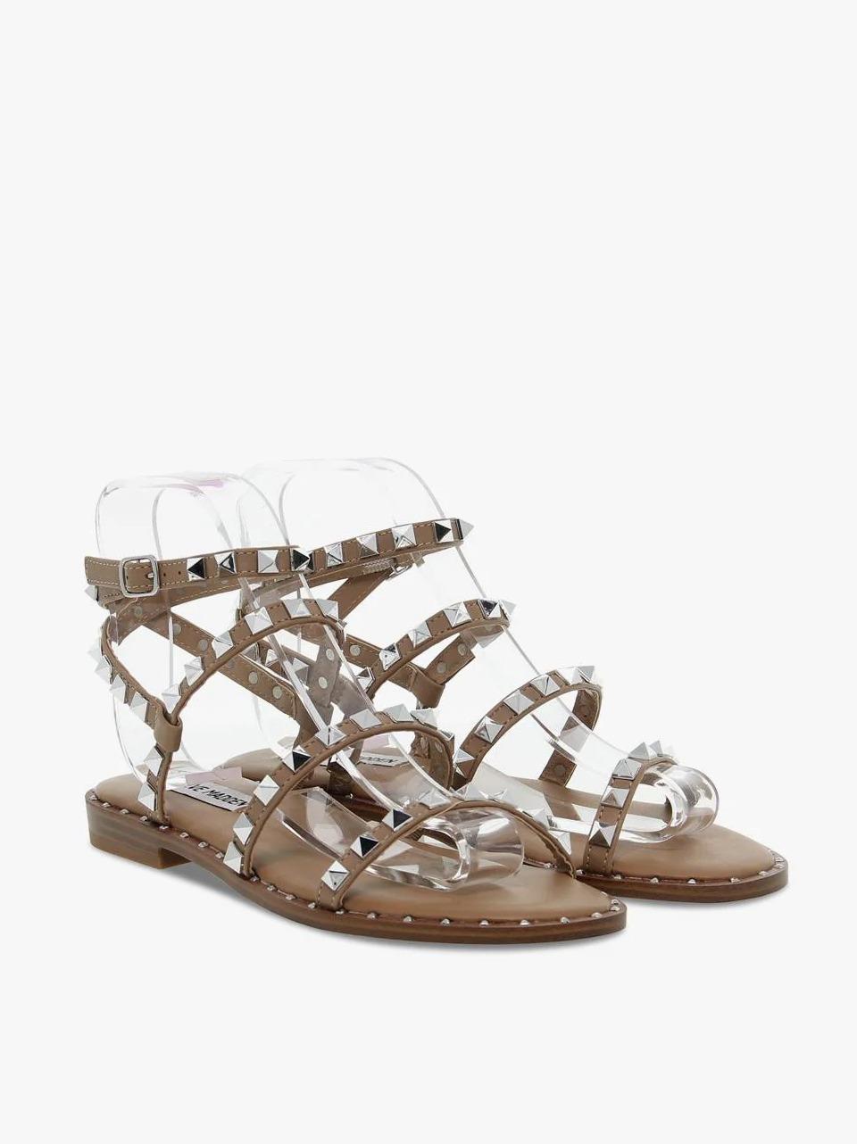 sandalo flat con borchie SMSTRAVEL TAN STEVE MADDEN 