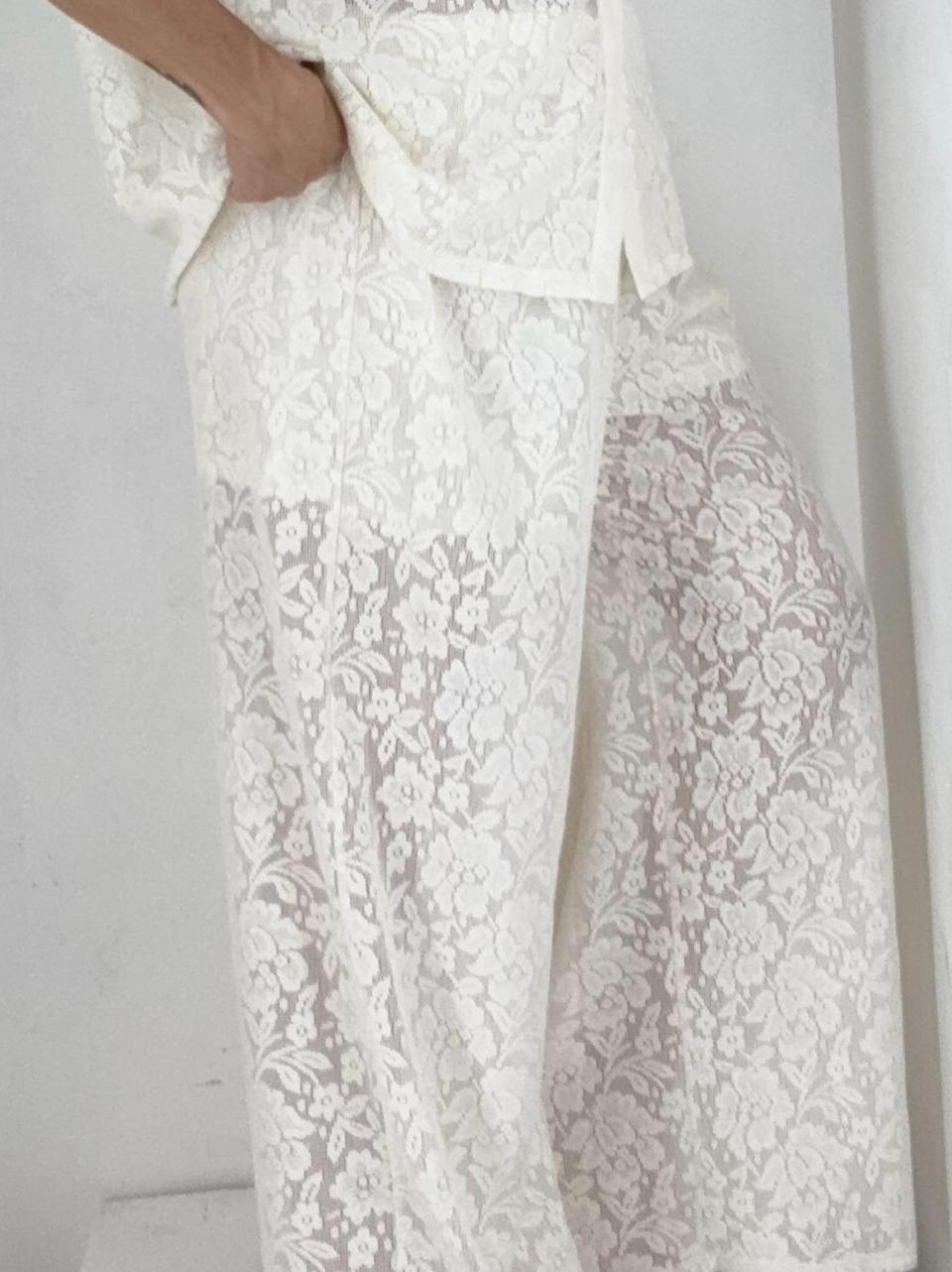 wide leg trousers AN5630 CREMA GLAMOROUS 