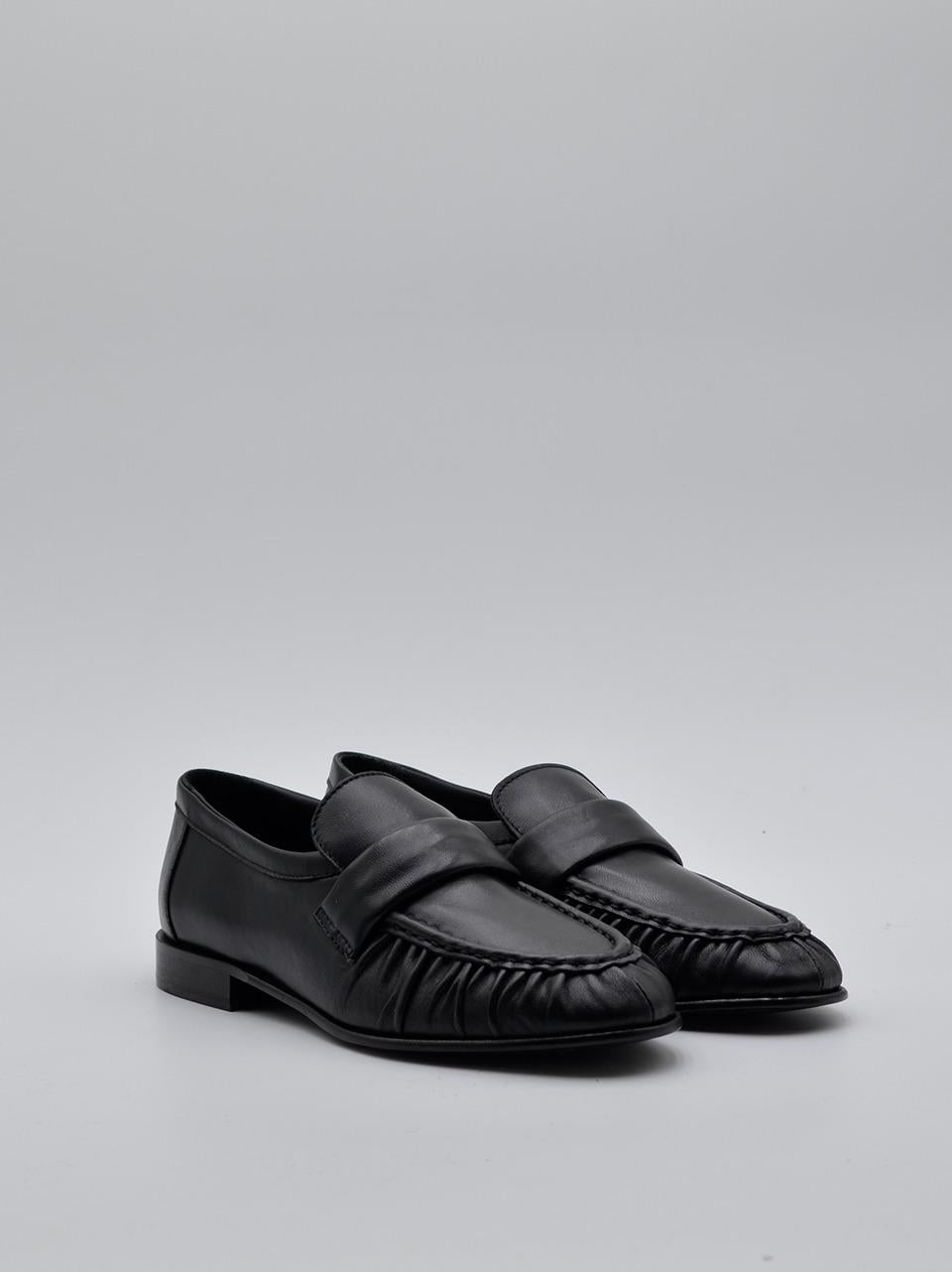 mocassino con passante plissettato 70320 NERO MICHAEL DASS 