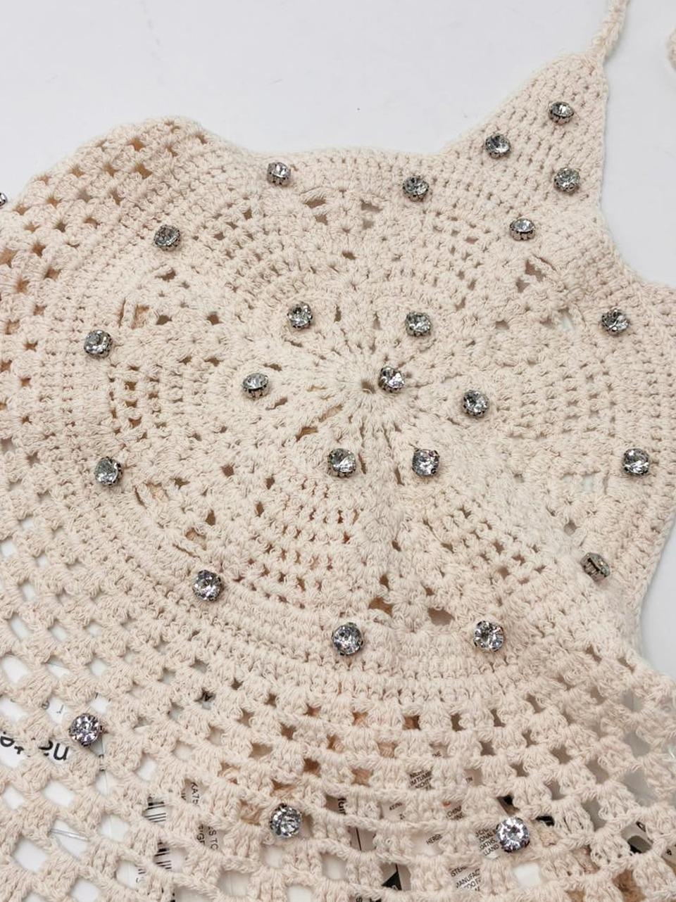 top halter crochet KA7516 N GLAMOROUS 