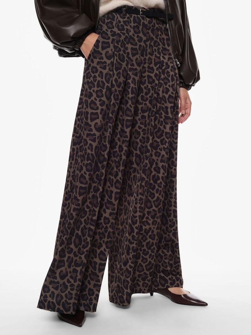 pantalone animalier P5YK9ILC M SELECTED 
