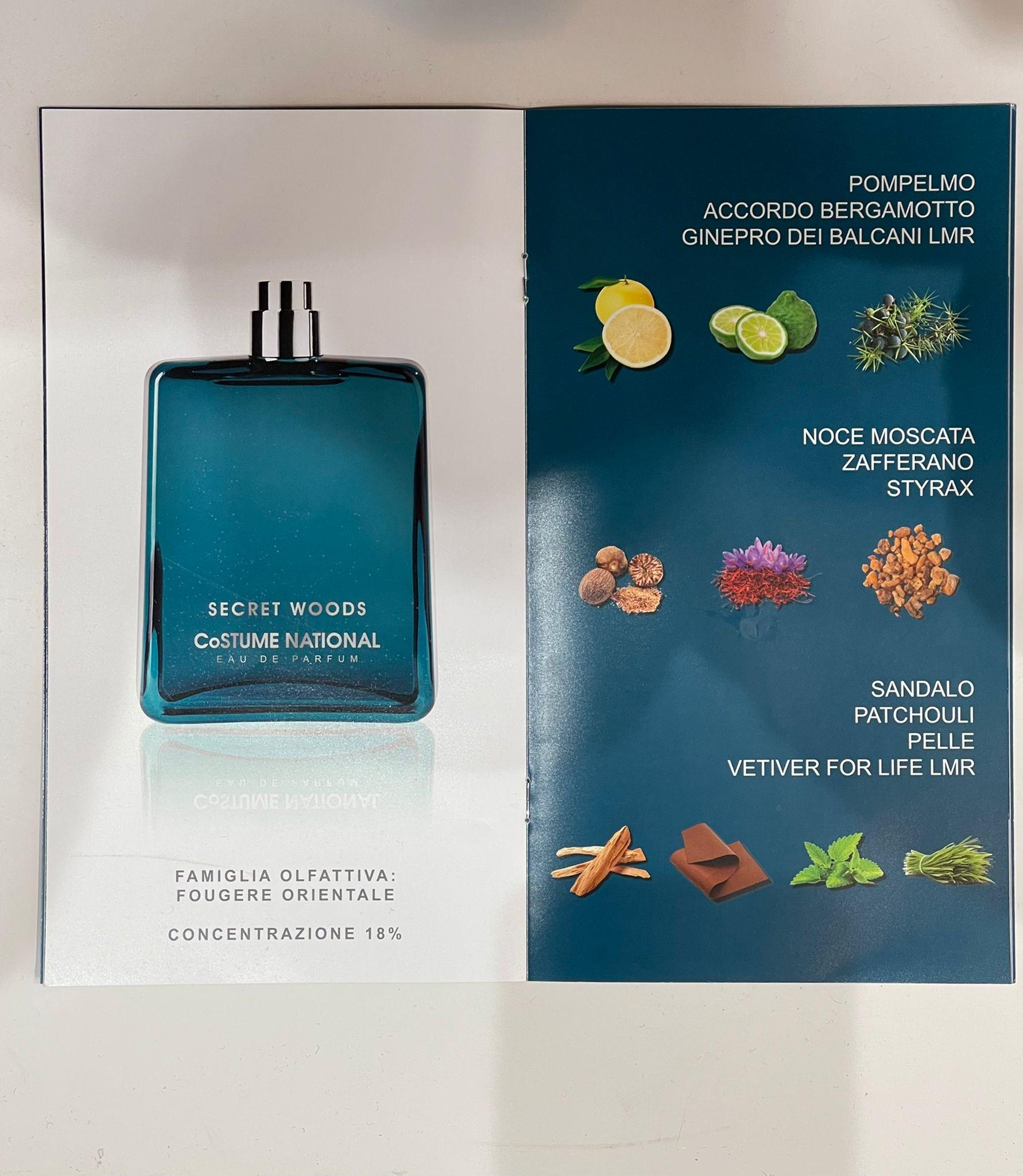  SECRET WOODS 50ml PROFUMO CoSTUME NATIONAL 