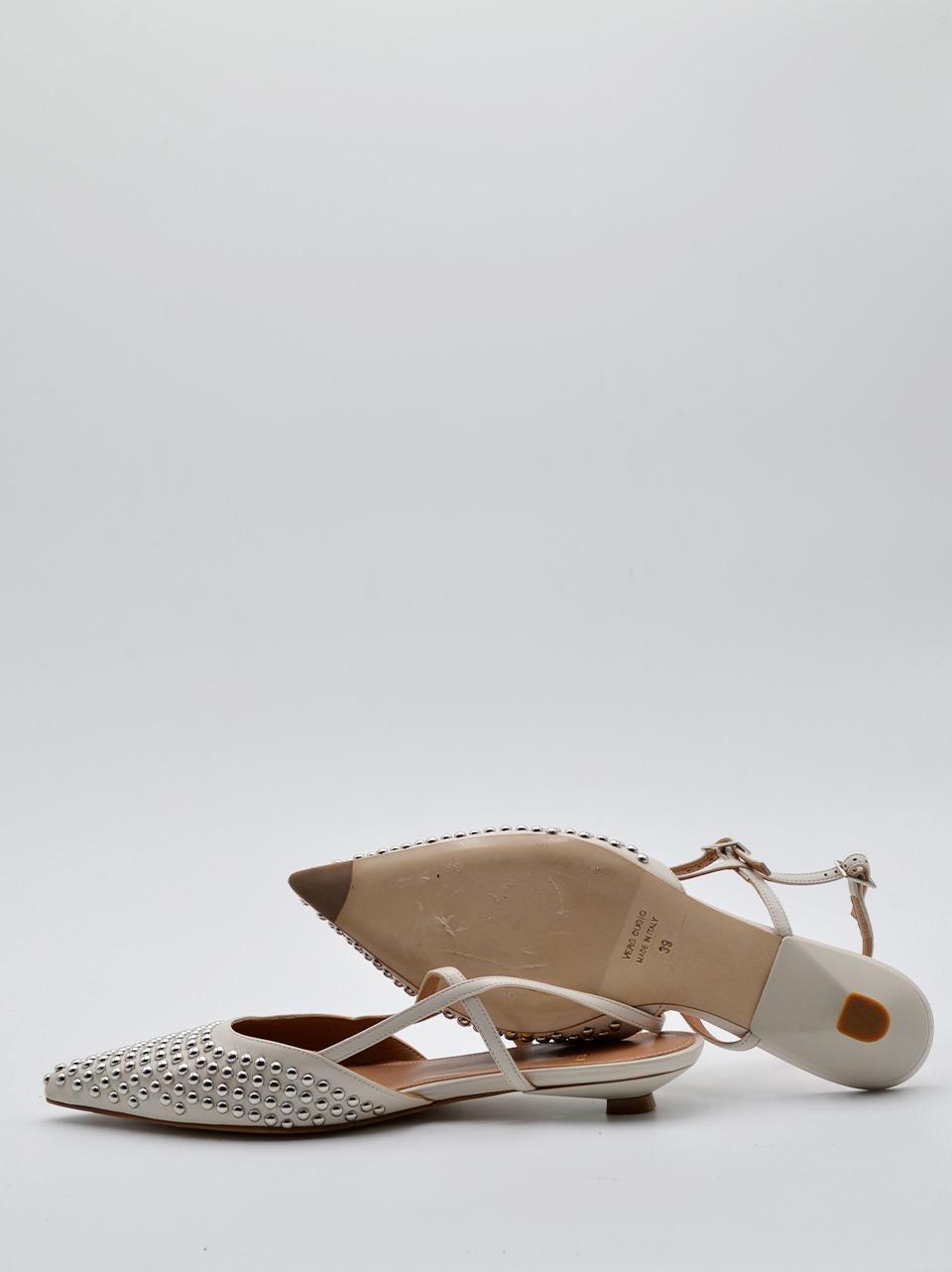 chenel borchiato tacco 10 mm 2564 MILK CHANTAL 