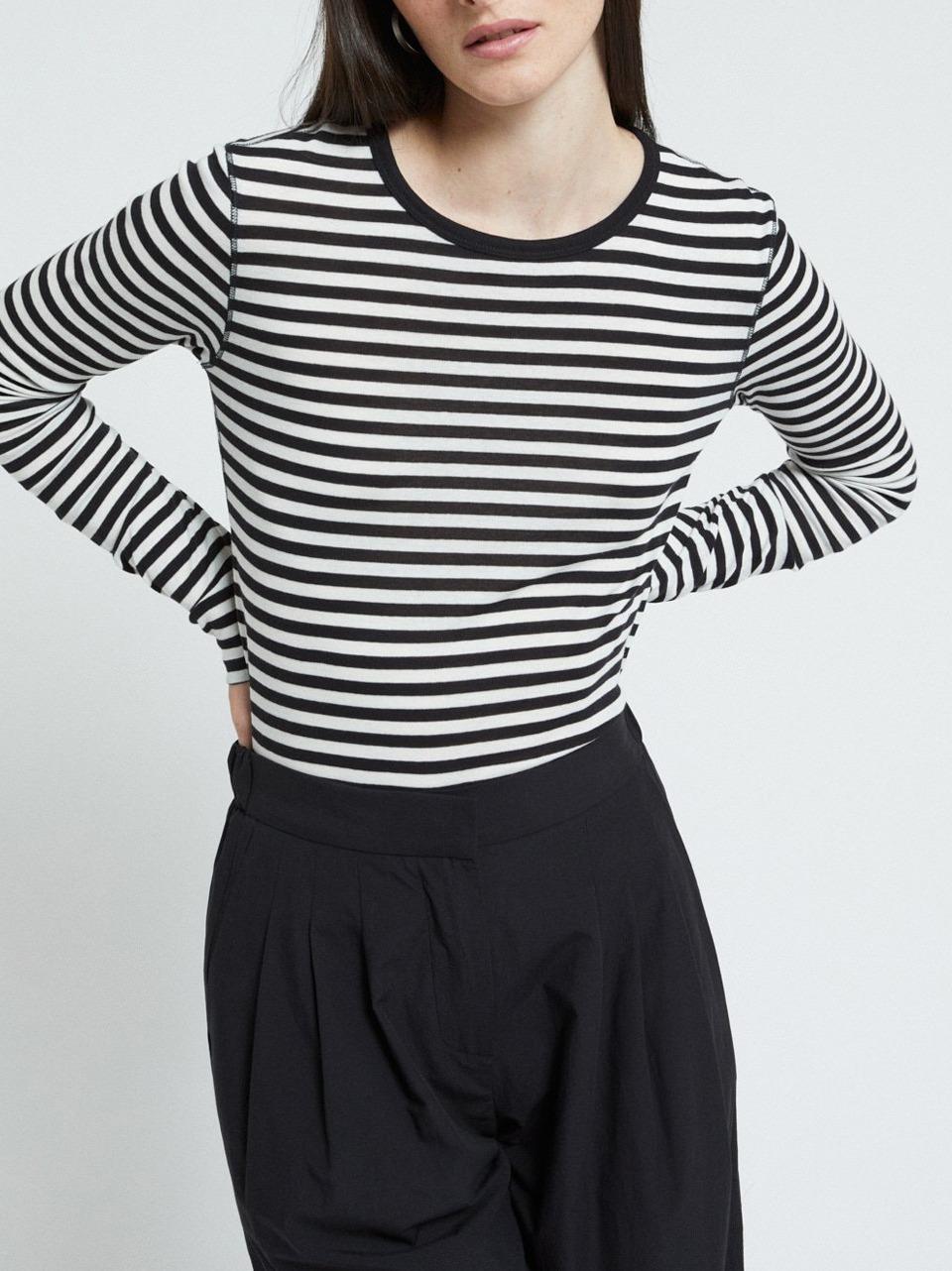 t shirt righe DM8081 N ottod'ame 
