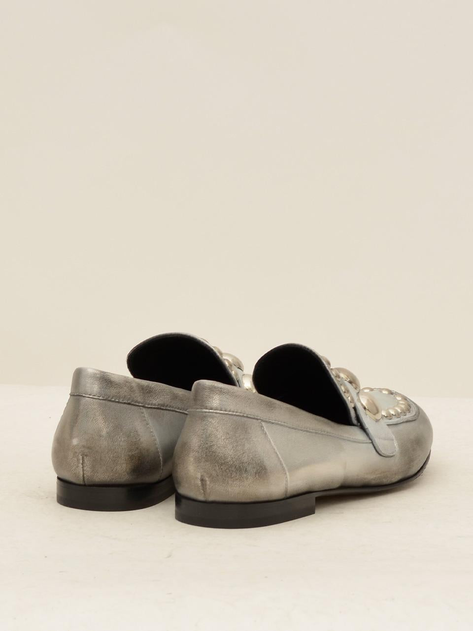 mocassino con borchie A5073 PELLEARGENTO STRATEGIA 