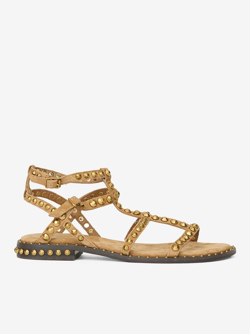 sandalo flat precious con borchie PRECIOUS. MOCCA MOU ASH 