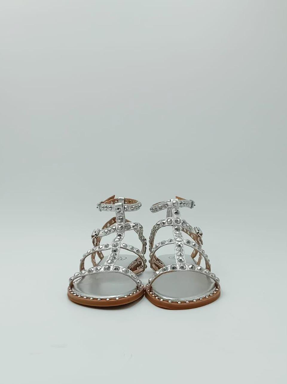 sandalo flat precious con borchie PRECIOUS ARGENTO ASH 