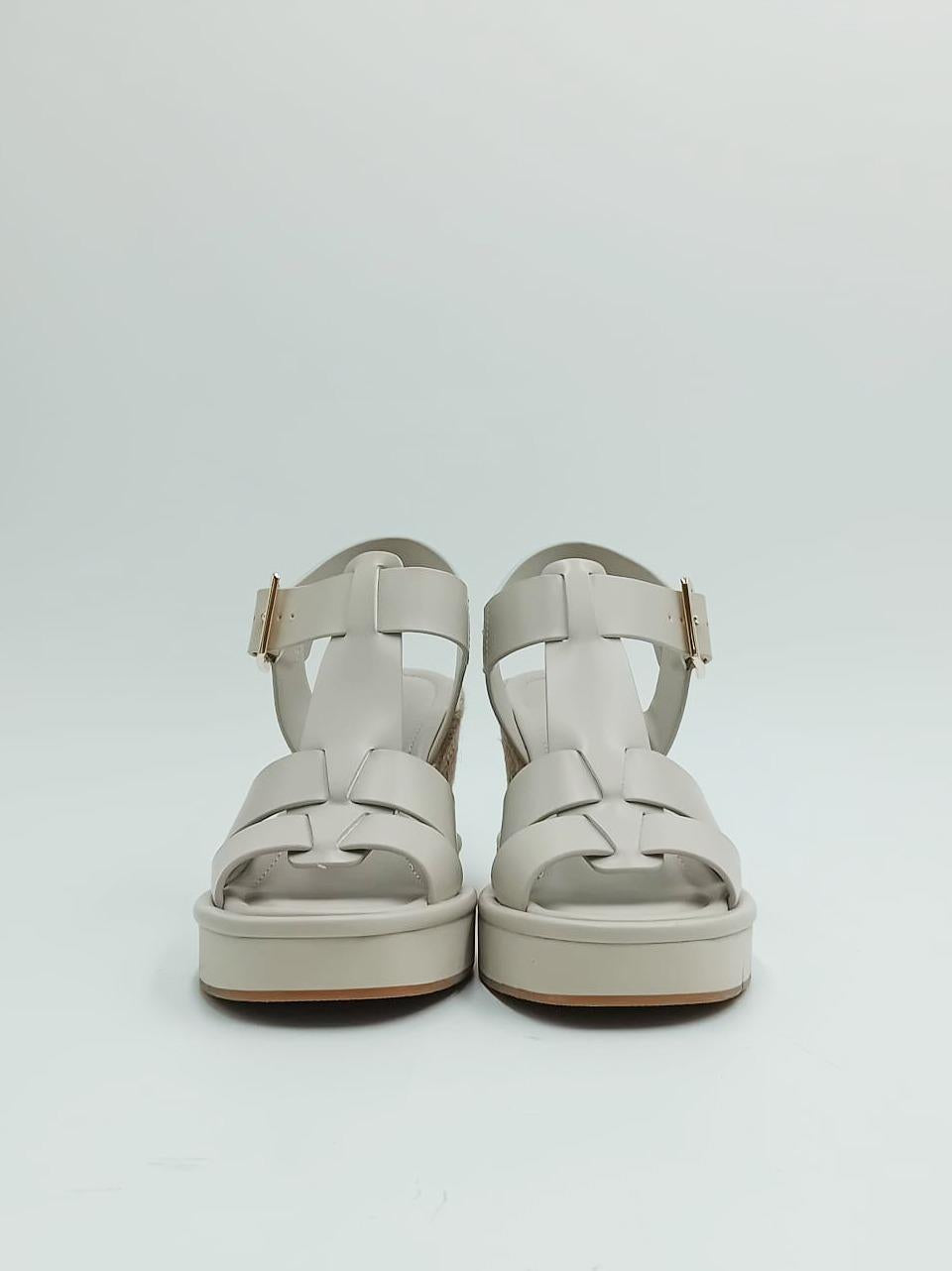 sandalo zeppa in corda e pelle ELIE BLACK PALOMITAS by paloma barcelo 