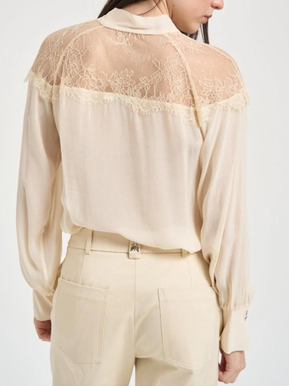 blusa fluida con fiocco 8C059\A692 AVORIO Patrizia pepe 