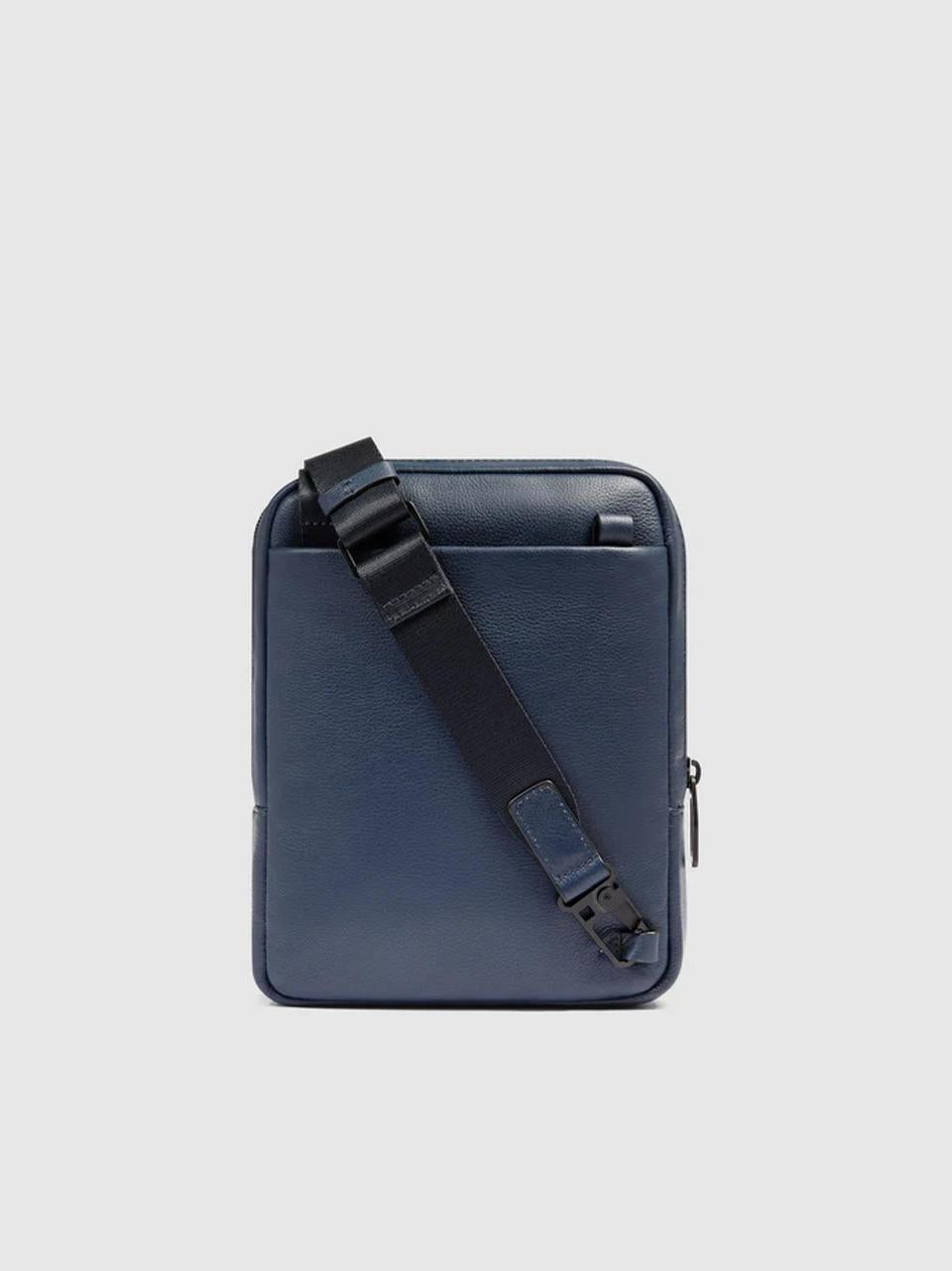 tracolla zip verticale piccola CA3084W137 BLU PIQUADRO 