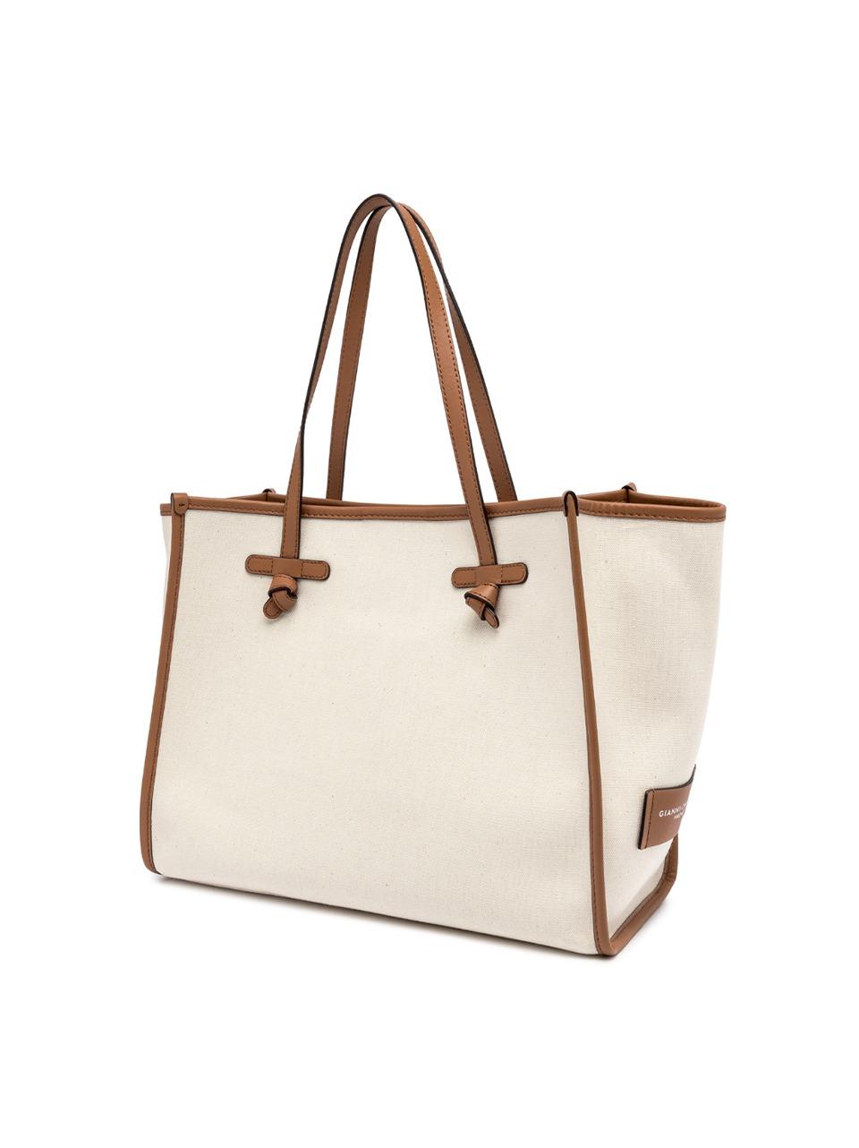 borsa marcella grande canvas BS6850 PANNA\CORDA MARCELLA CLUB by gianni chiarini 