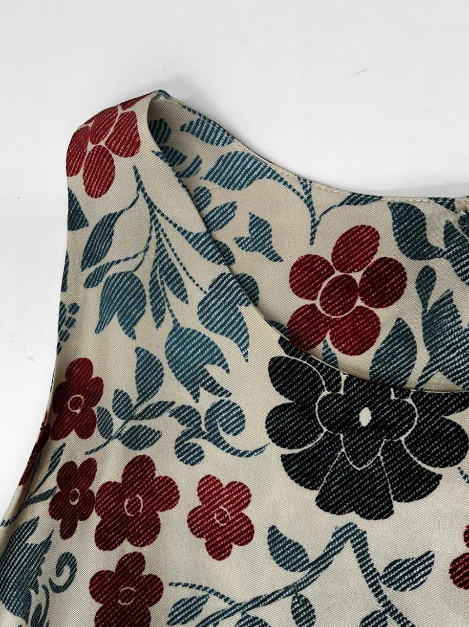 canotta  fantasia floreale 26286 ROSSO BLU WU' SIDE 